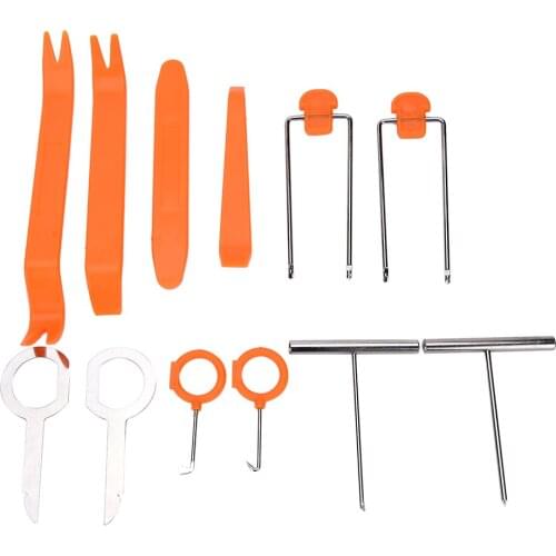 JETTING 12pcs Auto Car Radio Door Clip Panel Trim Dash Audio Removal Installer Pry Tool