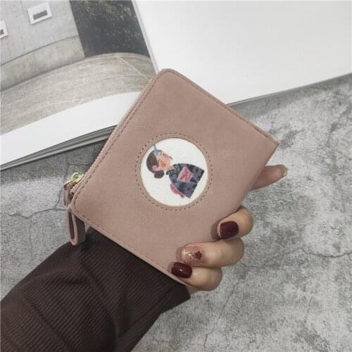 Wallet Womens Short Foldable Wallet Ultra-thin Zipper Coin Purse