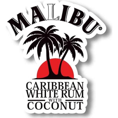 Creative Malibu-Rum Fine Decal Vinyl Car Wrap Car Stickers Waterproof Personality Creative Sunscreen Sticker Apply To Car Window