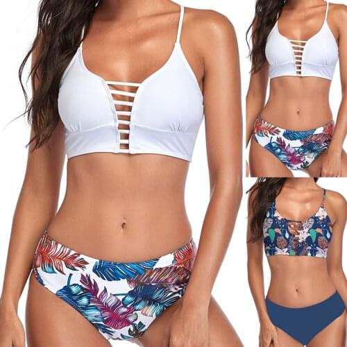 SAGACE Two piece swimming womens suit, fashionable womens sexy solid bikini split swimsuit, купальник женский