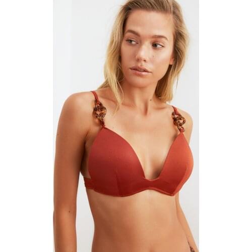 Trendyol Accessory Lined Detailed Bikini Top TBESS21BU0183