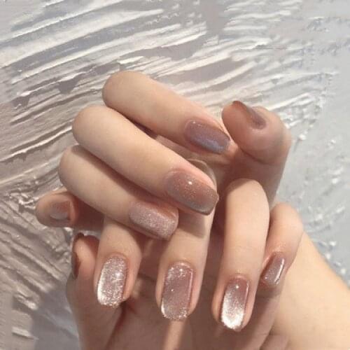 Milk Tea Spar Cat Eye Magnetic Gel Nail Polish Glue 15ml Silver Variety Nail Glue Nail Decoration Shiny Varnish