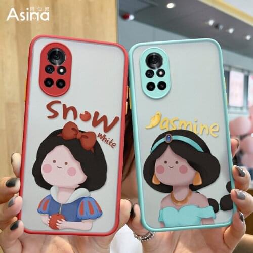 ASINA Matte Transparent Case for Huawei Nova 7 8 Pro Soft Edge Cover Funda for Nova3 3i 5t 7i Coque Hard Anime Princess Coque