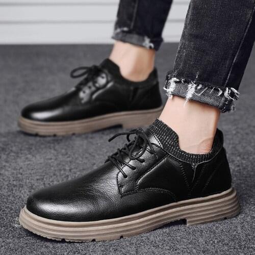 High Men Shoes Genuine Leather Quality Lace-up Classic Comfortable Mens Shoes Business Formal Shoes 2020 New
