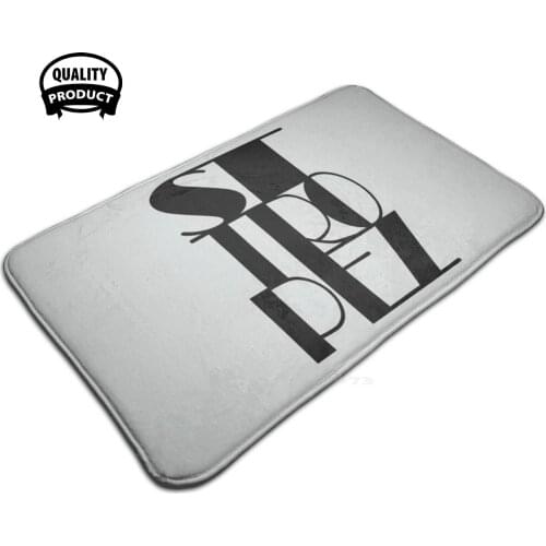 3D Soft Non-Slip Mat Rug Carpet Foot Pad In Black And White Text Black Bold Text Le Provence The Provence
