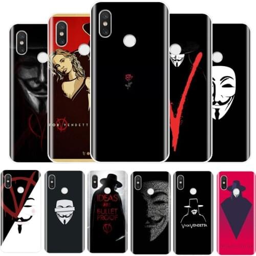 V for Vendetta Soft Silicone Phone Case For Redmi 4 5 5A 6A 6pro 7 5PLUS NOTE 5 6 7 8 4X PRO
