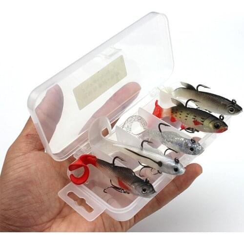 5pcs Soft Lead Jig Head Fishing Lure Set Treble Hooks Artificial Crankbaits Wobbers Fishing Accessories Carp Fishing Pesca Peche
