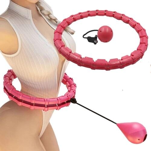 24 Section Adjustable Massage Fitness Hoop Abdominal Thin Waist Exercise Detachable Smart Sport Hoops Training Weight Loss