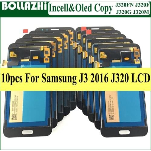 Wholesale 10 PCS For samsung j3 2016 display Touch Screen Digitizer Replacement Parts For samsung j320 lcd J320A J320F J320P