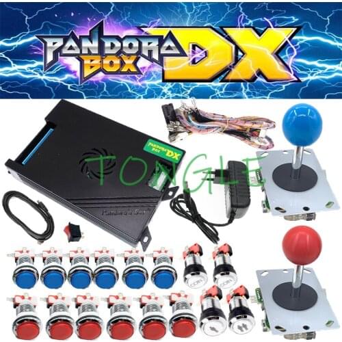 Original Pandora Box DX 3000 in 1 Copy SANWA Joystick Chrome LED Push Button DIY kit for Arcade Game Machine Cabinet with Manual