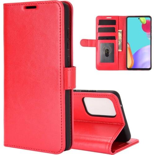 Full Protection Plain Vintage Leather Flip Case for Samsung Galaxy A52 5G A72 A71 A51 A21S A02 M31S S20 FE S21 Ultra Cover