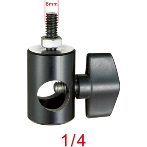 Durable Universal Metal Speedlite Thread Adapter Screw Light Stand Bracket with Screw Mount Swivel Adapter