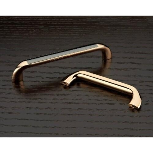 10Pcs/lot Kitchen Cabinet Shoe Handle And Drawer Rose Gold Pull C.C: 128mm L:143mm
