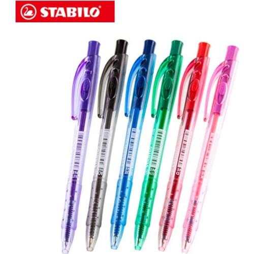 Germany STABILO 308 Pocket Color Ballpoint Pen Swan Pressing Ball Pen Student Office Oil Pen 0.38mm