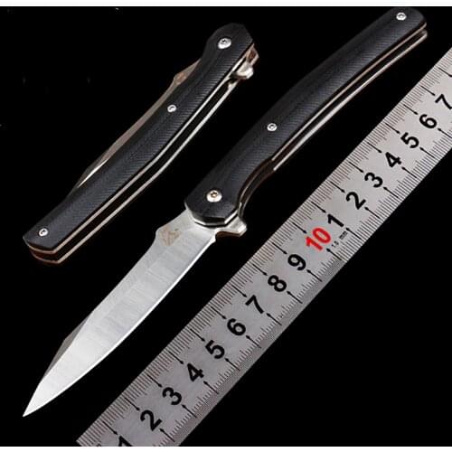 KESIWO JJ049 folding Knife Tactical pocket flipper D2 Steel G10 Camping Hunting Survival Outdoor Rescue EDC Tool kitchen knife
