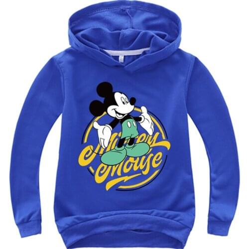 Mickey Boys Girls Sweatshirts Cotton Brief Kids Hoodies Children Clothes Long Sleeve Sweatshirt