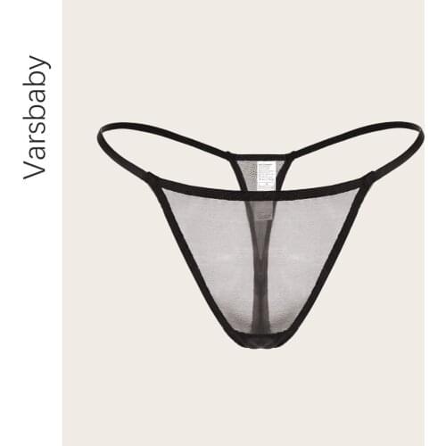 Varsbaby Sexy Lace Panties Women See Through Low Waist Underpant Thong Female Seamless G-String Underwear Lingerie