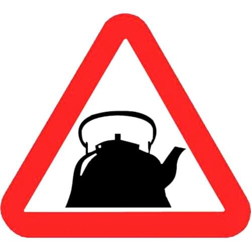 Hot Sell Creative Teapot Is Driving Car Sticker Accessories Decal Vinyl Car Window Sunscreen PVC17cm*15cm