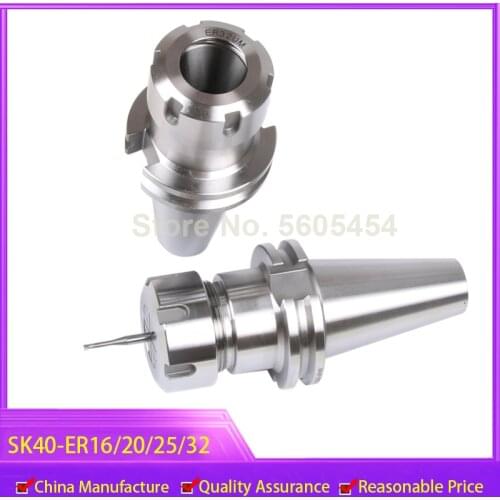 High speed SK40 ER16 ER20 ER25 ER32 70L 100L high precision tool holder ER spring chuck CNC tool holder milling machine