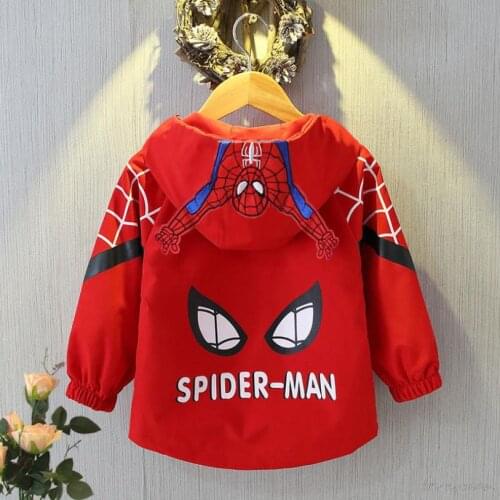 1-12Y Autumn Childrens Cartoon Mickey Jacket Boys and Girls Baby Outing Clothes Jacket Children Outwear Boys Spiderman Clothes