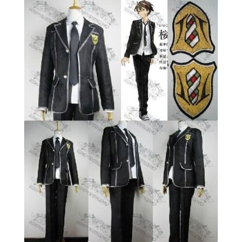 Guilty Crown Shu Ouma High School Uniform cosplay costume Any Size