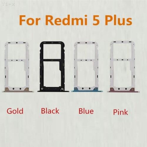 10pcs/lot SIM Card Tray Holder Micro SD Card Slot Holder Adapter for Xiaomi Redmi 5 plus