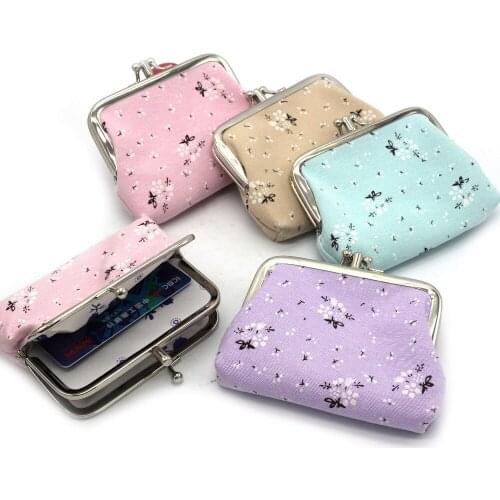 10PCS Unisex Canvas Purse Card Key Mini Purse Pouch Canvas Bag Small Zipper Coin Purse Card Holder Wallet Four Colors Available