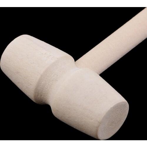 50x Mini Wooden Mallets Wooden Hammer Biscuits Seafood Supplies