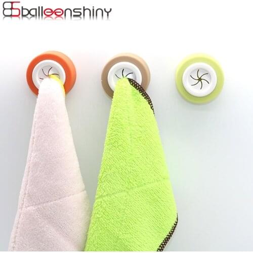 BalleenShiny 1PC Towel Clip Holder Cleaning Rag Storage Rack Hook Bath Room Kitchen Cloth Organizer No-punch Dishcloth Hook