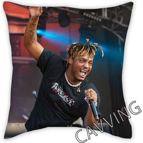 Juice Wrld 3D Printed Polyester Decorative Pillowcases Throw Pillow Cover Square Zipper Pillow Cases