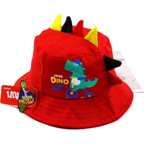 Cartoon Dinosaur Baby Bucket Hat Spring Baby Boys Girls Sun Hat Infant Toddler Kids Fisherman Hat Bonnet Children Cap