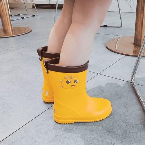 Kids Fashion Rain Boots Girls Boys children shoes Dinosaur Rainboots Loverly Waterproof Overshoes Water Shoes Baby Rubber Shoes