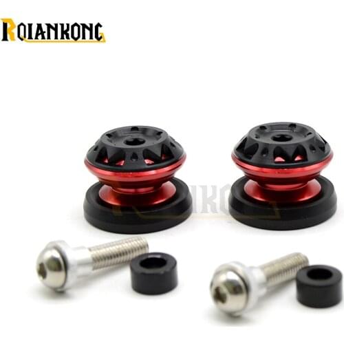 For honda CBR954RR NC700 NC750 S X PCX125 CBR900RR 2pcs Motorcycle Stand Screws CNC Swingarm Swing Sliders Spools