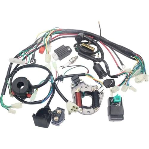 Complete Electrics Stator Coil CDI Wiring Harness for 4 Stroke ATV KLX 50cc 70cc 110cc 125cc Quad Bike Buggy Go Kart Pit Dirt