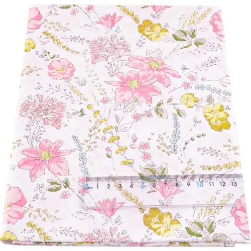 Cotton Fabric Printed Floral Designs TERAMILA Twill Fat Quarter Home Textile Material Bed Sheet Patchwork Quilting Tela