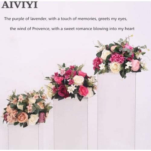 Artificial Silk flower ball DIY all kinds of flowers heads wedding decoration road lead wall hotel shop window decor T station
