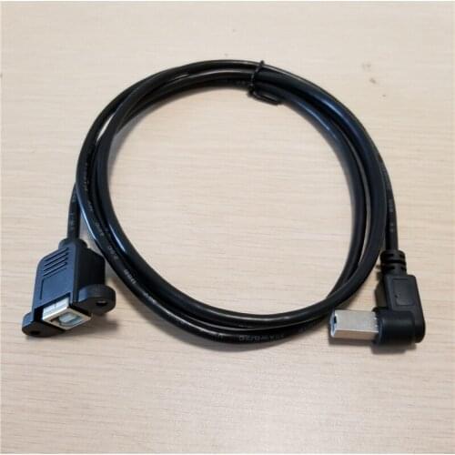 90 Degree Angle USB 2.0 Type B Male to Female M/F EXTENSION Data Cable Panel Mount For Printer 1M