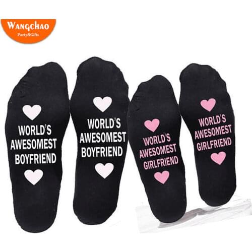 Creative Love Gift Cotton Socks Birthday Gift for Boyfriend Anniversary Girlfriend Favors Present Valentines Day Party Gift