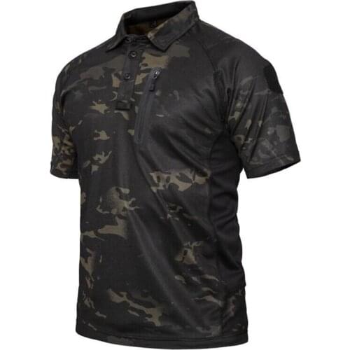 Summer Quick-Drying Breathable T-Shirt Outdoor Military Tactical Camouflage Short Sleeve Tops Hiking Hunting Fishing T-Shirts