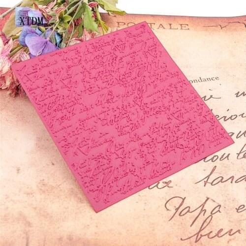 HOT plastic Handwritten letters craft card making paper card album wedding decoration clip Embossing folders