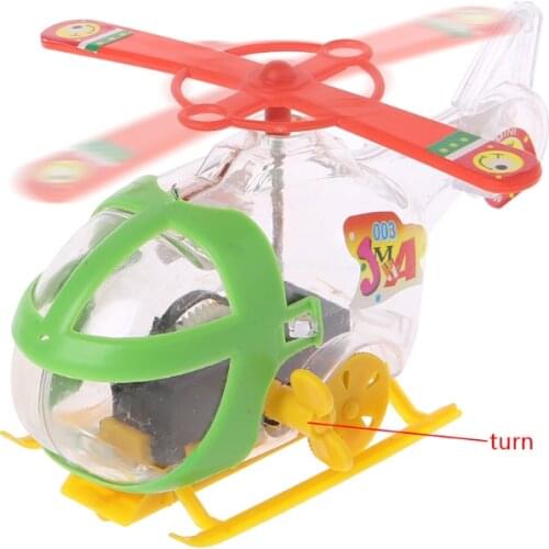 Mini Helicopter Aircraft Clockwork Winding Drones Kids Toy Birthday Party Gift