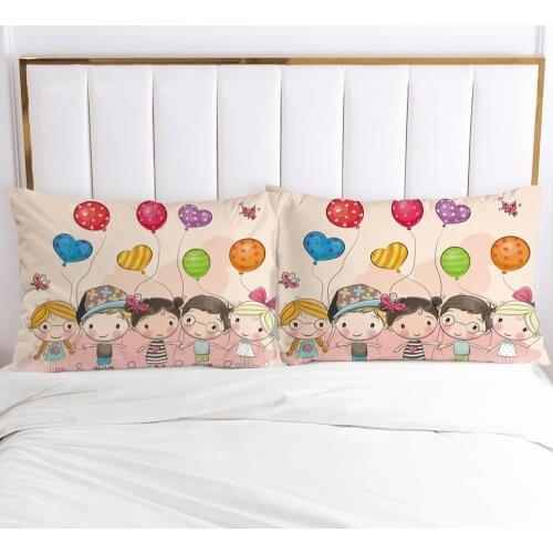 3D Printed Cartoon Kids Balloons 100% Polyester Pillowcase Printed Home Decorative Pillowcse Pillow Cover Decoraion Bedclothes