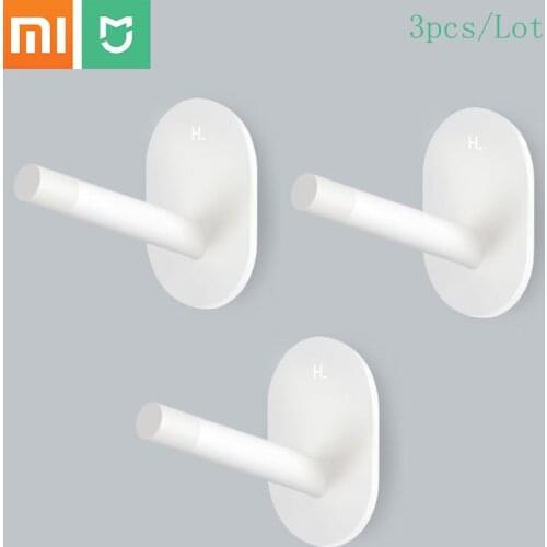Original Xiaomi Mihome 3pcs/set Multifunction bathroom kitchen hook up Wall Mop Hook 3kg weight Shelf suspension Storage rack