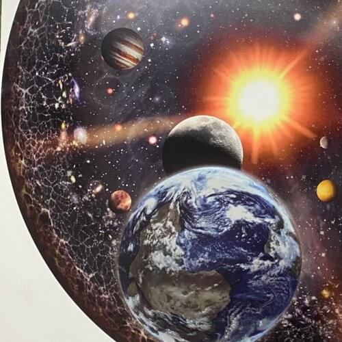 Adult Kids DIY Toy Space Jigsaw Puzzle 1000 Pieces Circular Round Universe Educational Puzzle Toy Gift