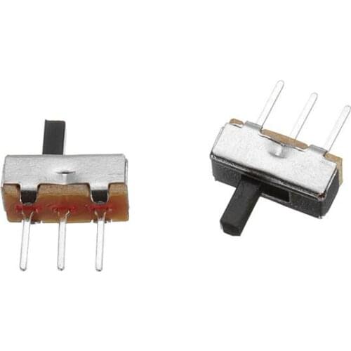 100pcs SS12d00G4 2 Gear 3 Pin Toggle Switch Slide Switch Interruptor On-Off Horizontal Handle Type Handle Length 4mm COD