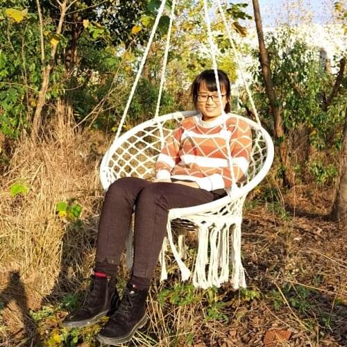 Hanging Chair Swing Chairs Included Cushion & Hanging KIT for Indoor Outdoor, Hammock Stand