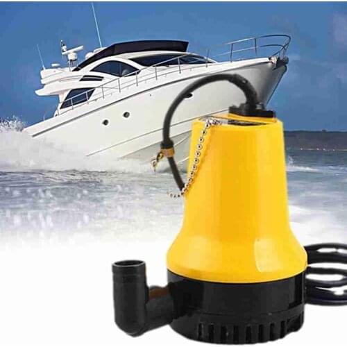 12V Bilge Pump Submersible 1620GPH 6000L/H Clean Dirty Pond Flood Pumping Household Automatic Marine Water Bilge Pool Boat F8J5