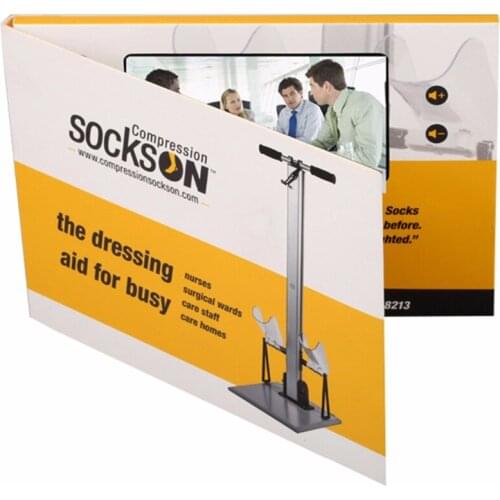 Professional custom free printing 4.3inch Video Brochure Fashion Design Greeting Cards hot sale on line