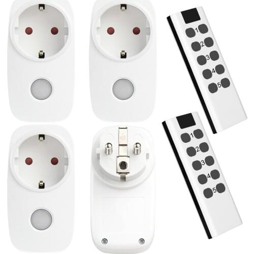 MSLE Universal EU Smart Socket 433 Mhz RF Remote Control Switch Outlet Compatible Broadlink RM4 Pro For Smart Home Automation