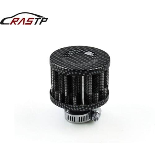 RASTP-Universal Round Tapered Auto Mini Cold Air Intake 12mm Car Air Filters Black RS-OFI003